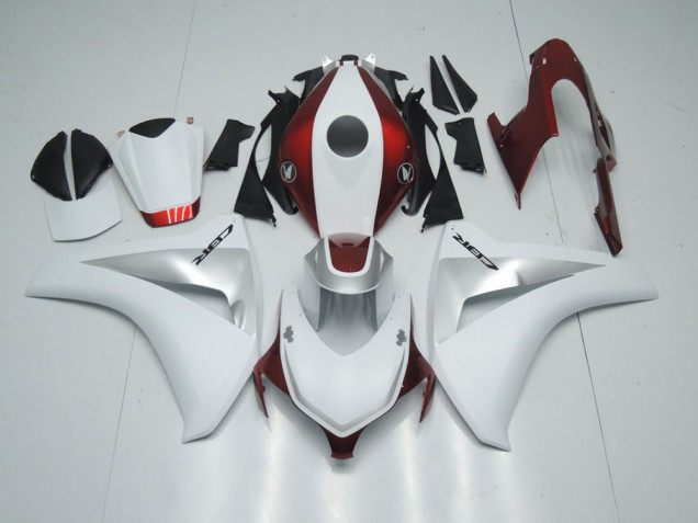 2008-2011 Candy Red White and Silver Honda CBR1000RR Motorcycle Fairing Kits for Sale