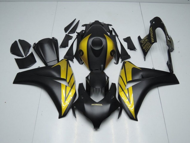 2008-2011 Matte Black and Gold Honda CBR1000RR Bike Fairings for Sale