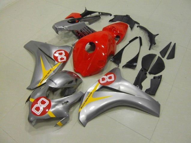 2008-2011 Silver Red 8 Honda CBR1000RR Motorbike Fairings for Sale