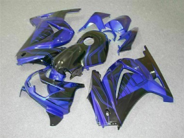 2008-2012 Black Blue Kawasaki EX250 Bike Fairing Kit for Sale