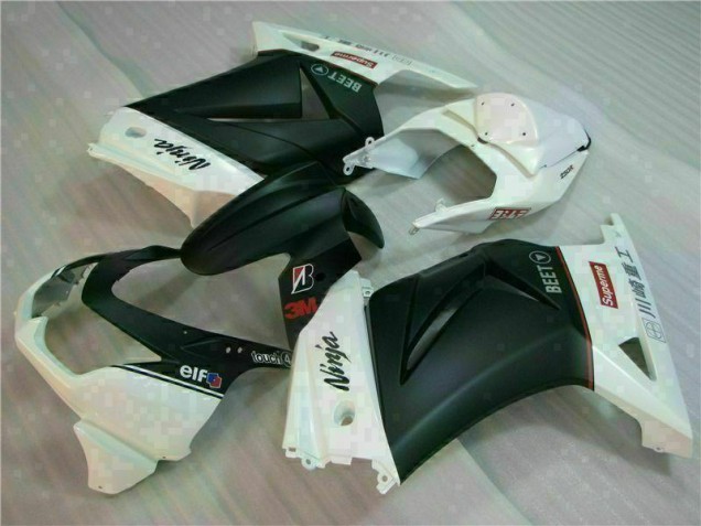 2008-2012 White Black Ninja 3M Kawasaki EX250 Motorcycle Fairings for Sale