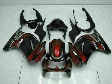 2008-2012 Black Kawasaki EX250 Bike Fairing Kit for Sale