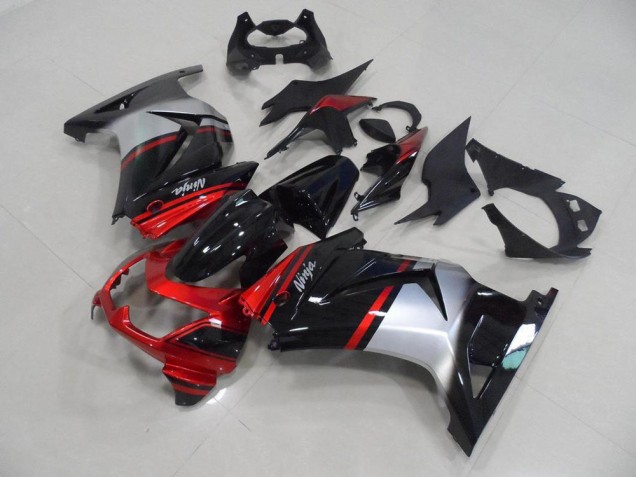 2008-2012 Candy Red Black Silver Kawasaki ZX250R Motorcycle Fairing for Sale