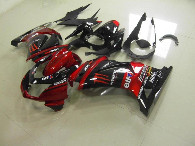 2008-2012 Candy Red Monster Kawasaki ZX250R Motorbike Fairing for Sale