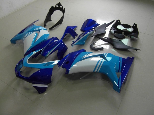 2008-2012 Light and Dark Blue Kawasaki ZX250R Bike Fairing Kit for Sale