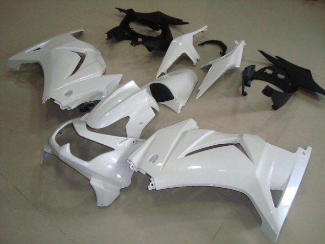 2008-2012 Pearl White Kawasaki ZX250R Motorcycle Fairings Kits for Sale