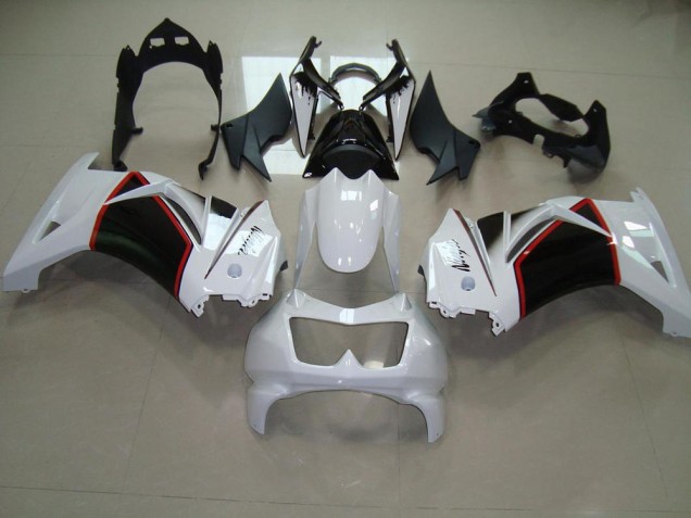 2008-2012 Pearl White Black Kawasaki ZX250R Motorcyle Fairings for Sale