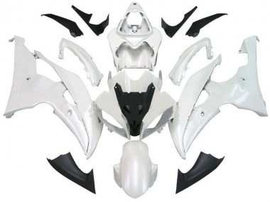 2008-2016 Pearl White Yamaha YZF R6 Bike Fairings for Sale