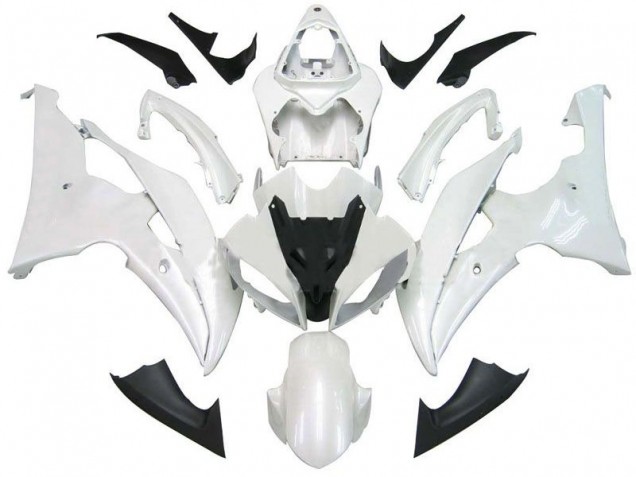 2008-2016 Pearl White Yamaha YZF R6 Bike Fairings for Sale