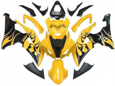 2008-2016 Yellow Black Flame R6 Yamaha YZF R6 Replacement Motorcycle Fairings for Sale