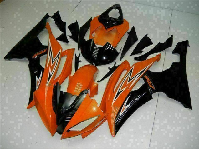 2008-2016 Orange Black Yamaha YZF R6 Motorcycle Fairings Kit for Sale