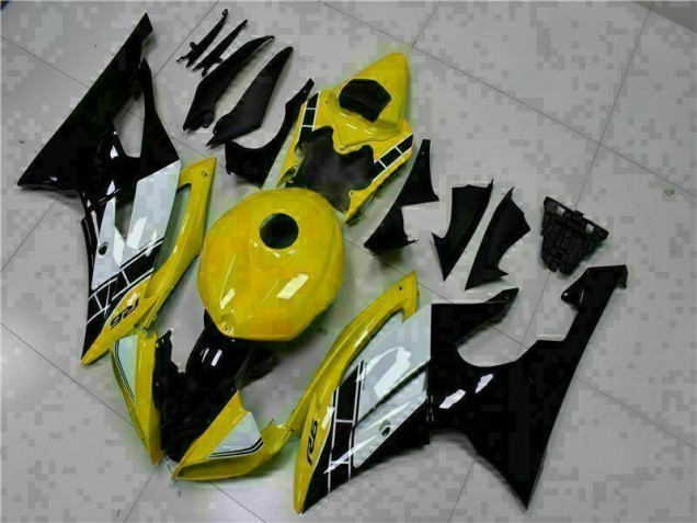 2008-2016 Yellow Black Yamaha YZF R6 Motorcycle Fairings Kits for Sale