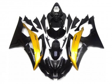 2008-2016 Black Gold Yamaha YZF R6 Motorcycle Fairing Kits for Sale