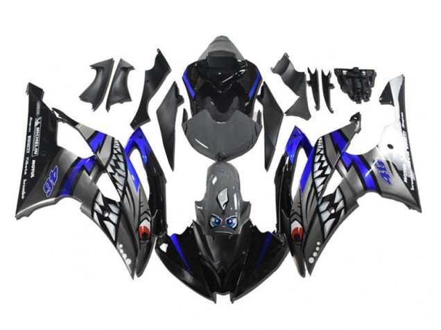 2008-2016 Grey Blue Shark Yamaha YZF R6 Motorcycle Fairing Kit for Sale