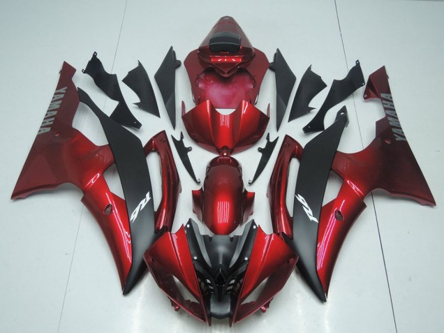 2008-2016 Candy Red and Black Yamaha YZF R6 Bike Fairings for Sale