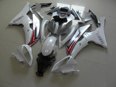 2008-2016 Pearl White Silver Yamaha YZF R6 Moto Fairings for Sale