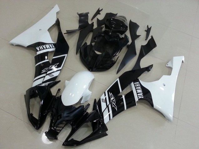 2008-2016 White and Black Yamaha YZF R6 Motorcycle Fairings for Sale