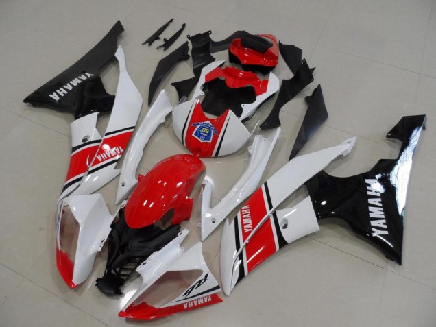 2008-2016 Red White Black Yamaha YZF R6 Bike Fairing Kit for Sale