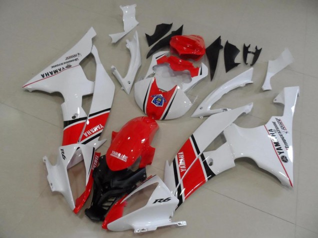 2008-2016 Red White OEM Style Yamaha YZF R6 Motorcycle Bodywork for Sale