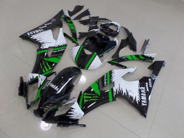 2008-2016 Special White Green Monster Yamaha YZF R6 Motorbike Fairing Kits for Sale