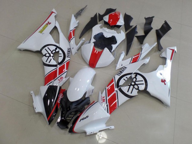 2008-2016 White with Big Yamaha Logo Yamaha YZF R6 Motorcycle Replacement Fairings for Sale