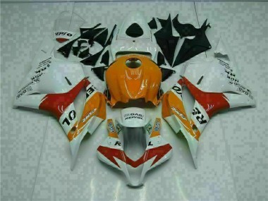 2009-2012 White Orange Repsol Honda CBR600RR Motorcylce Fairings for Sale