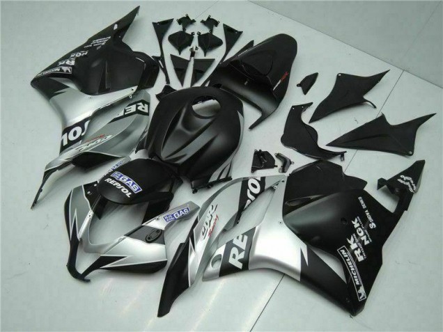 2009-2012 Black Silver Repsol Honda CBR600RR Motorcycle Fairings Kits for Sale