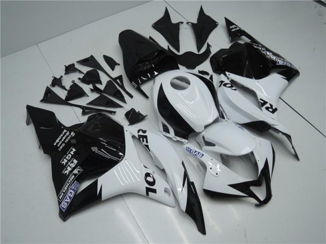 2009-2012 White Black Honda CBR600RR Motorcycle Replacement Fairings for Sale