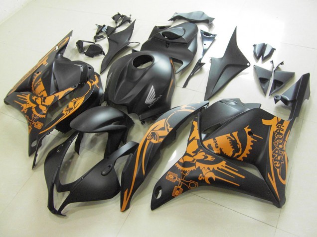 2009-2012 Matte Black Orange Sticker Honda CBR600RR Motorcycle Fairings for Sale