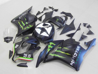 2009-2012 Monster Matte Black Honda CBR600RR Motorbike Fairing for Sale