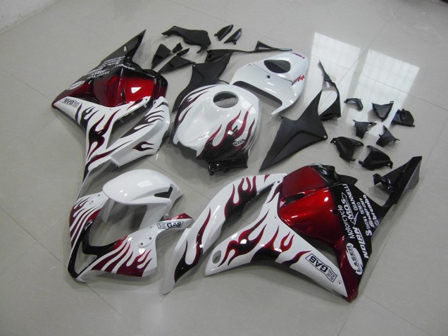 2009-2012 Red Black Flame Honda CBR600RR Motor Bike Fairings for Sale