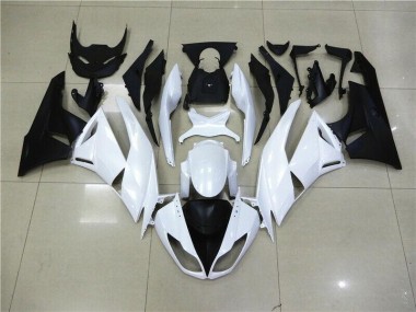 2009-2012 White Kawasaki ZX6R Motorcyle Fairings for Sale