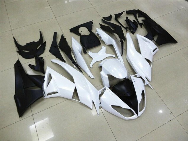 2009-2012 White Kawasaki ZX6R Motorcyle Fairings for Sale