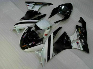 2009-2012 Black White 3M Touch4 Kawasaki ZX6R Motorcycle Fairing Kits for Sale