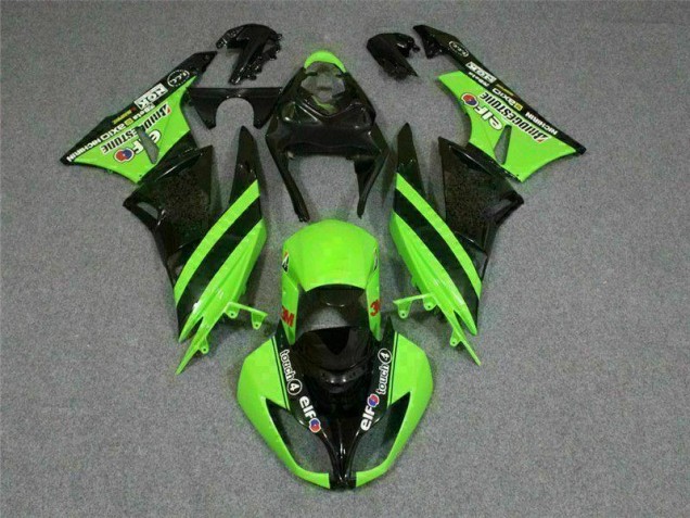 2009-2012 Black Green 3M Touch4 Kawasaki ZX6R Motorbike Fairing for Sale