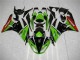 2009-2012 Green Black Red Kawasaki ZX6R Bike Fairing for Sale