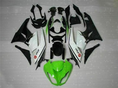 2009-2012 Green Black White 25 Kawasaki ZX6R Bike Fairings for Sale