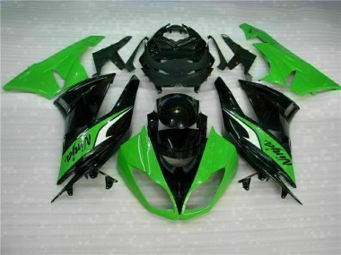 2009-2012 Black Green Kawasaki ZX6R Bike Fairing Kit for Sale