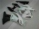 2009-2012 White Black Kawasaki ZX6R Motorcycle Fairings Kits for Sale