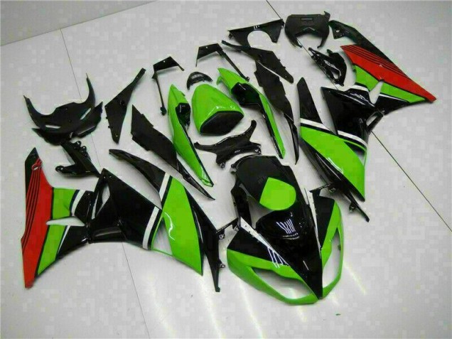 2009-2012 Black Green Red Kawasaki ZX6R Bike Fairing Kit for Sale