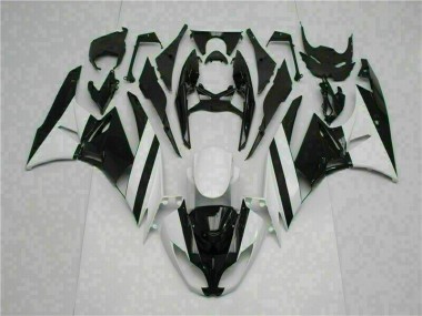 2009-2012 White Black Kawasaki ZX6R Motorcycle Replacement Fairings for Sale