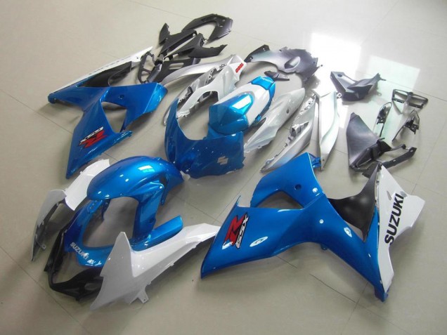 2009-2016 White Blue Suzuki GSXR 1000 K9 Motorcycle Fairing for Sale