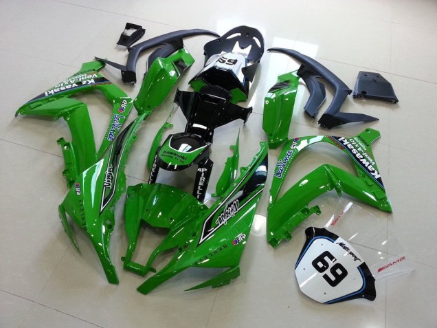 2011-2015 Green Kawasaki ZX10R Moto Fairings for Sale