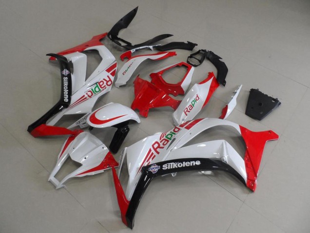 2011-2015 Red and White Rapid Kawasaki ZX10R Motorcylce Fairings for Sale