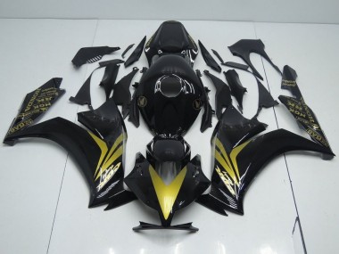 2012-2016 Glossy Black and Gold Honda CBR1000RR Replacement Fairings for Sale