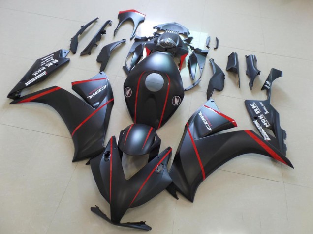 2012-2016 Matte Bladk with Red Stripe Honda CBR1000RR Motorcycle Fairings Kits for Sale