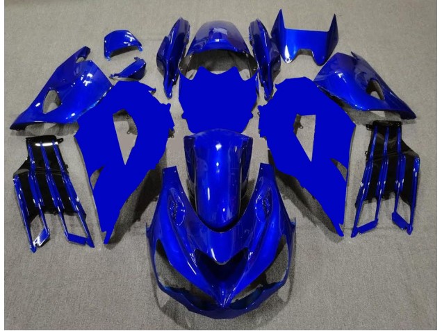 2012-2021 Blue Black Kawasaki ZX14R ZZR1400 Motor Fairings for Sale