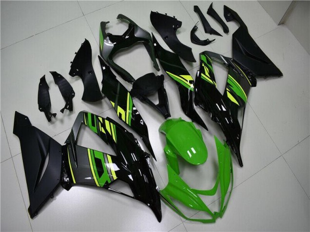 2013-2018 Green Black Kawasaki ZX6R Replacement Fairings for Sale