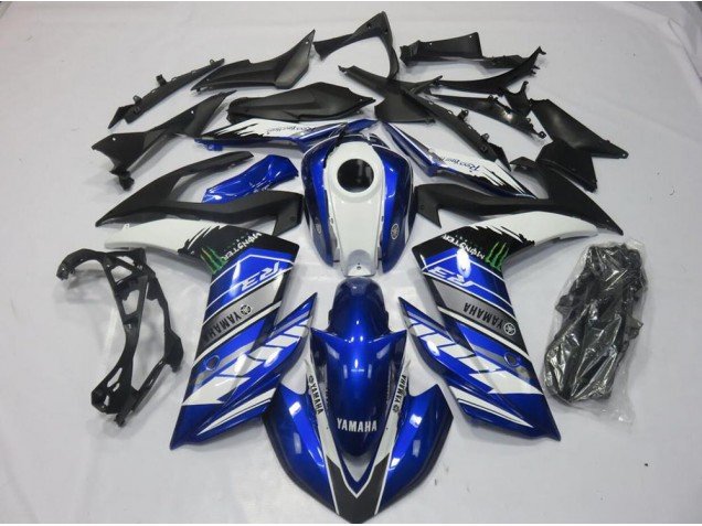 2015-2022 Monster Blue Yamaha YZF R3 Motorcyle Fairings for Sale