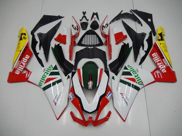 2009-2015 White Red Alitalia Aprilia RSV4 Replacement Fairings for Sale